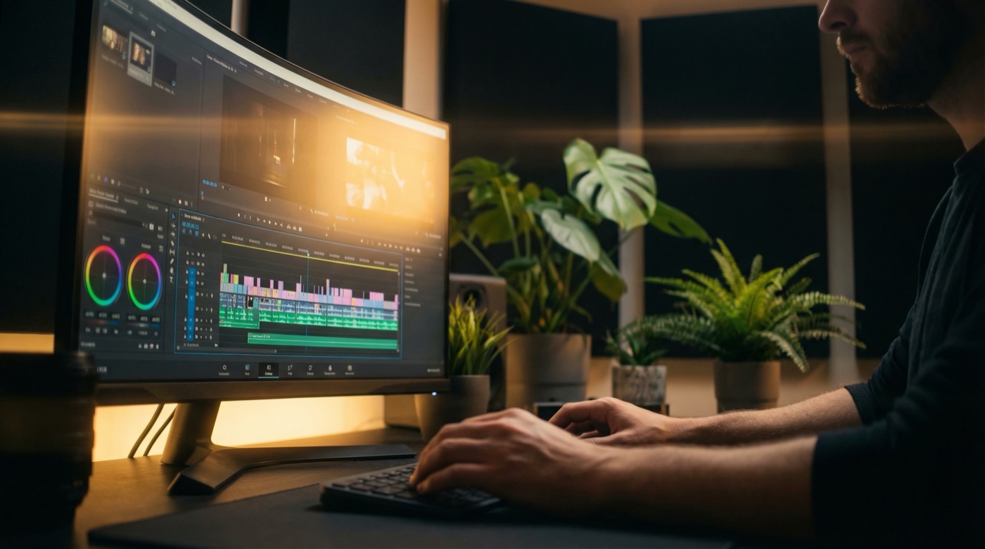 Post-produkcja - stanowisko montażowe z color gradingiem