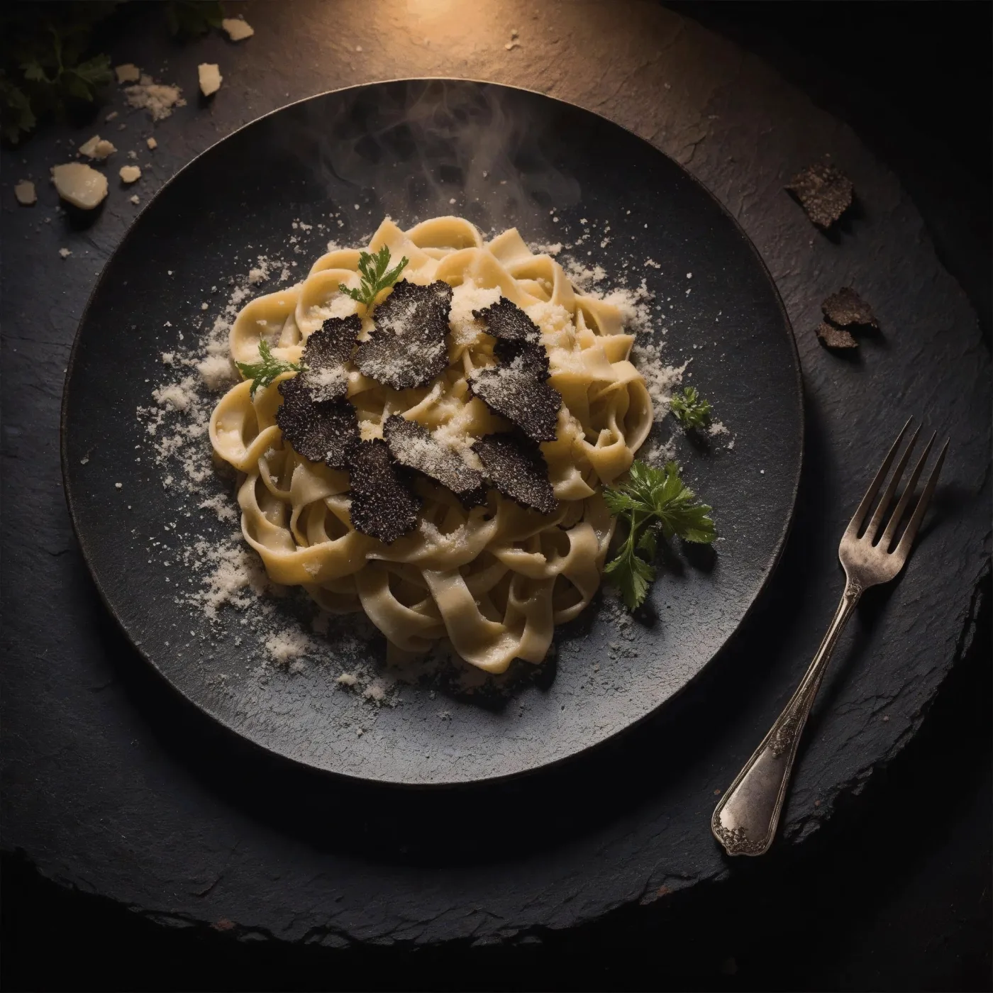 Talerz pasta z parmezanem